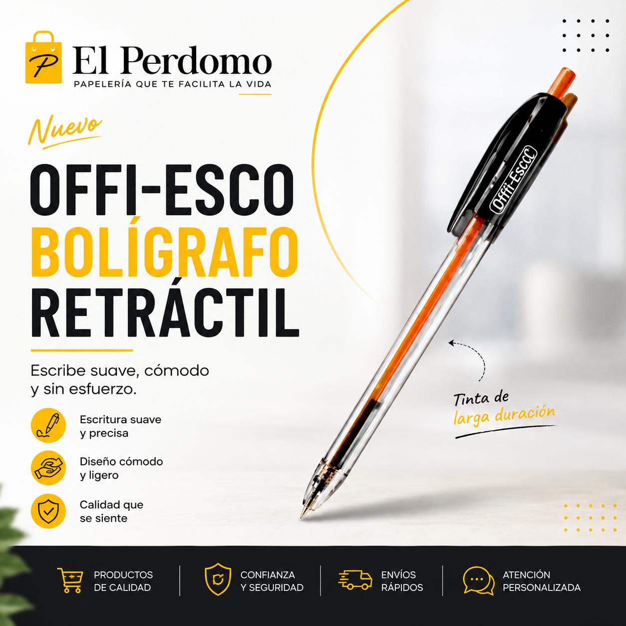 Offi-Esco Bolígrafo Retráctil
