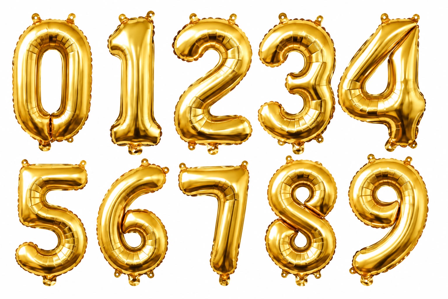 Globo Numero Metalizado Oro Rosa , platiado , dorado 16 Pulgadas