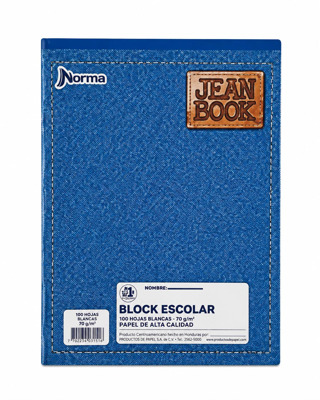 Block Tamaño Carta 80 Hojas Blanco Norma Jean Book